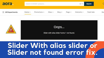 Revolution slider error: Slider with alias slider 1 not found fix