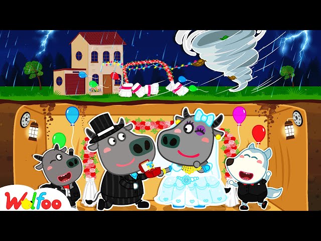 Storm is Coming! Wolfoo Makes Wedding Anniversary for Bufo's Parents Underground🤩Wolfoo Kids Cartoon class=