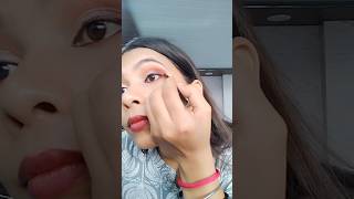 Dark Orange + Light Glitter # Stunning Eye Look#EyeMakeup  #GlitterEyes#Orange Makeup #Shorts....