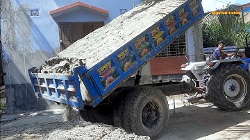 Sand load tractor in The Biggest River Unloading Digital hydraulic facility system method Ep.73 ///