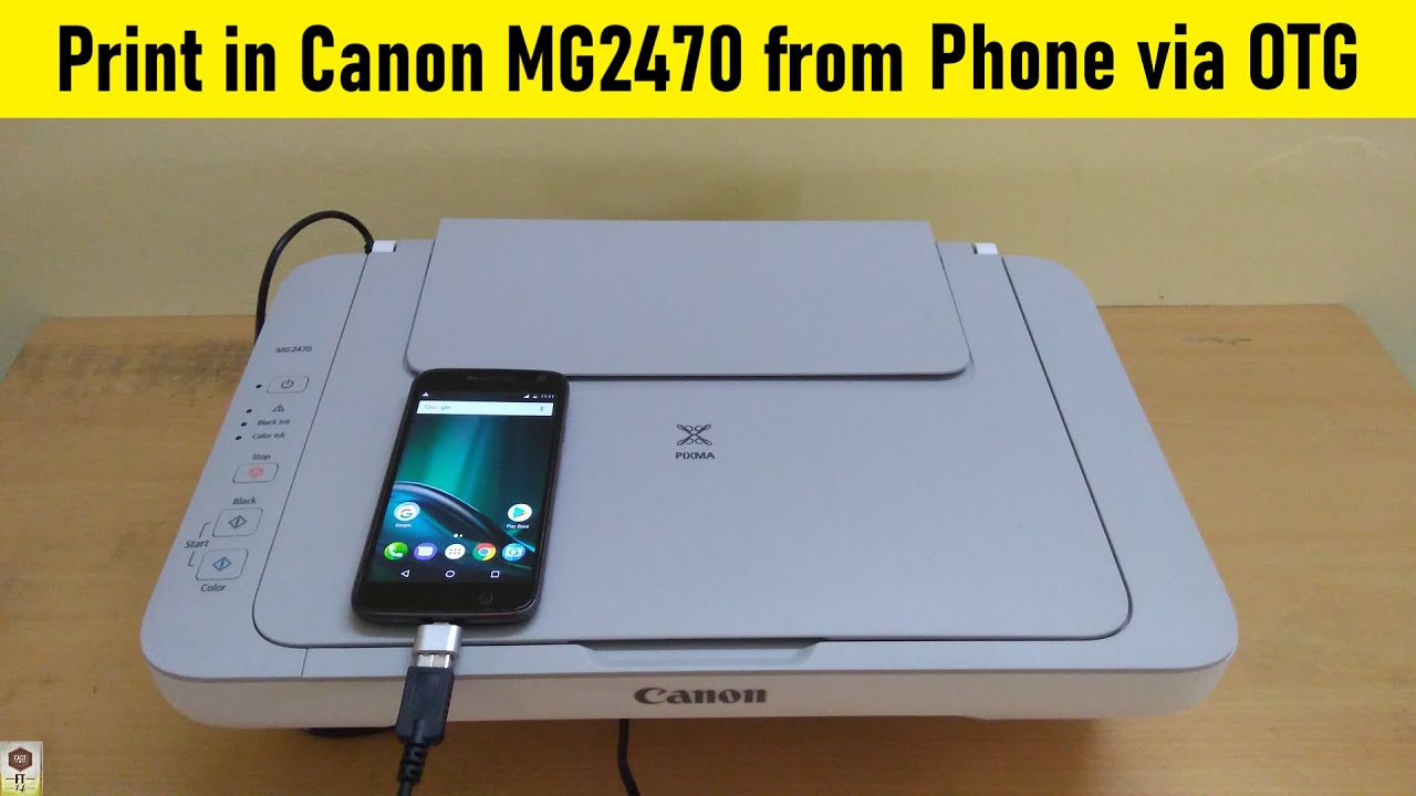 Print in Canon Pixma MG2470 AllinOne Inkjet Printer from Phone using