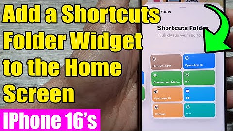 🔗 iPhone 16/16 Pro Max: How to Add a Shortcuts Folder Widget to the Home Screen