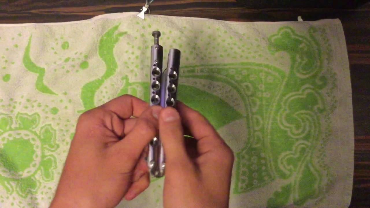 Easy zen rollover tutorial (left handed) balisong/butterfly knife YouTube