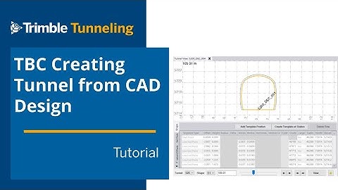 TBC Tunneling - Create Tunnel Shape from CAD