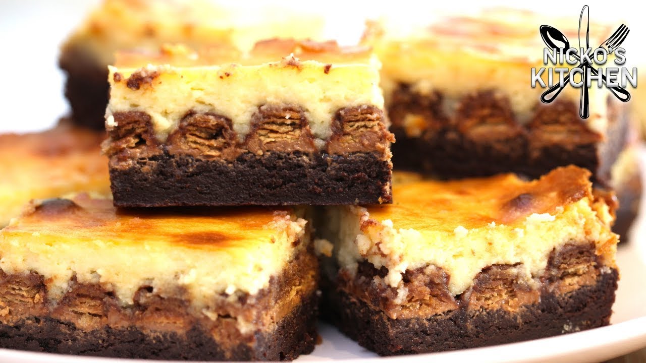 Kit Kat Brownie Cheesecake | 3 Desserts in 1!