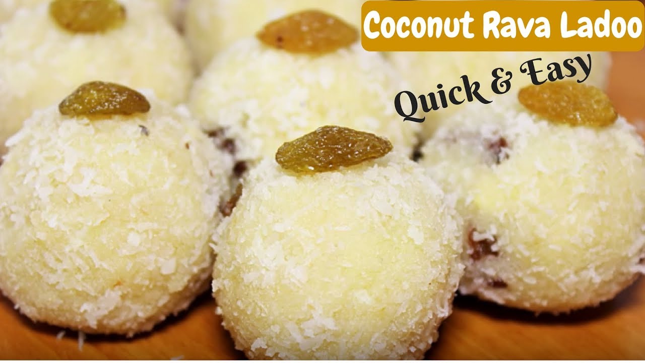 Coconut Rava Ladoo | Diwali Special Recipes | How To Make Rawa Ladoo | Sooji Laddu | Kanak