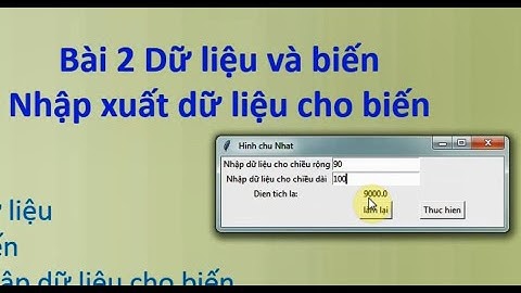 [Lập trình Python] Bài 2
