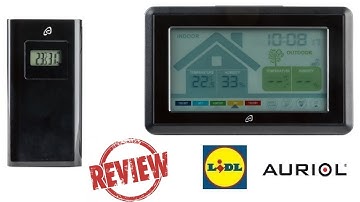 AURIOL Radio-Controlled Weather Station & Ventilation Monitor REVIEW / TEST (Lidl IPX4  +50 +60)