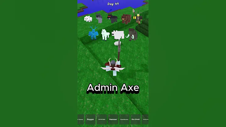 OP Weapon Admin Axe Vs all enemies 🪓 99 nights in the forest #99nightsintheforest #99nights #roblox