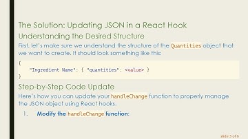 How to Create a JSON Object Inside a React Hook