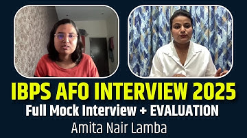 IBPS AFO Interview Reality | PD & Banking Questions Nobody Explains | AMITA NAIR LAMBA