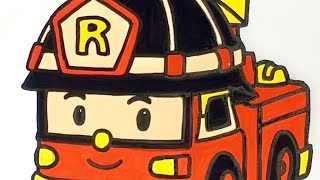 Jeu de Coloriage Glitter | Roy | Jeu d'art | RobocarPOLI télé screenshot 4