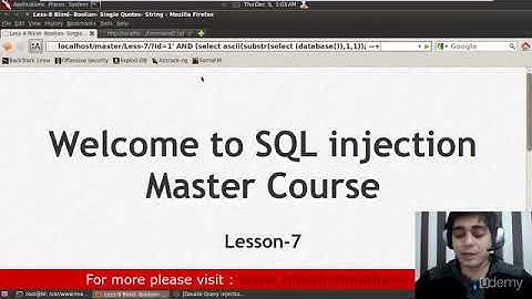 Udemy SQL Injection Master Course :  Lecture 20   Blind injection Boolean Type