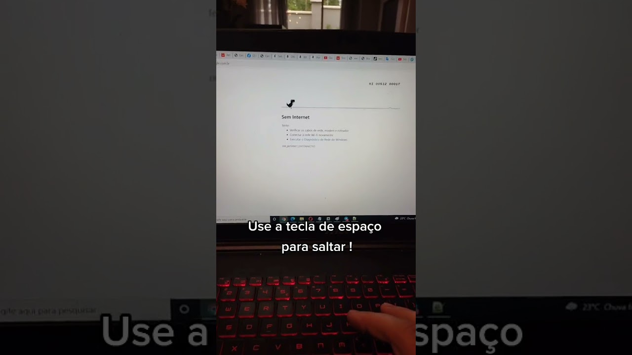 Tem um joguinho escondido no dinossauro offline do Chrome, sabia? • B9