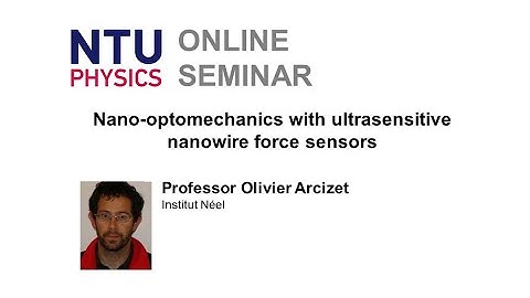 Physics Seminar: Nano-optomechanics with ultrasensitive nanowire force sensors | Olivier Arcizet