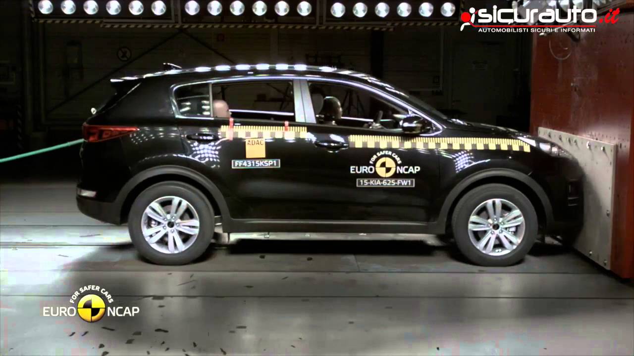 Kia Sportage 15 Crash Test Euro Ncap Youtube