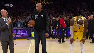 Adam Silver \& Kareem Honor LeBron James Historic NBA Milestone #ScoringKing