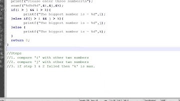 C PROGRAM TO FIND OUT MAXIMUM  OF THREE NUMBERS DEMO