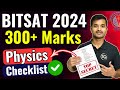 Bitsat 2024 exam physics checklistmust do topics for bitsat 1st attempt  roadmap to bits pilani