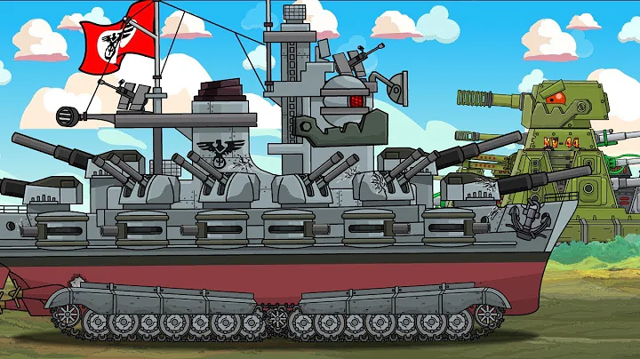 TIRPITZ MONSTER fought with the KV-44 - Cartoons about tanks