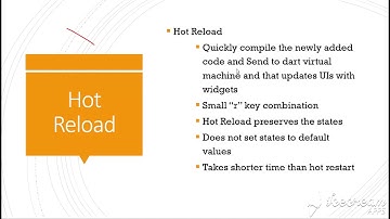 Hot Restart  and Hot Reload Flutter