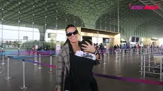 Neha Dhupia looks casually chic in a comfy travel attire; Check out her travel look here