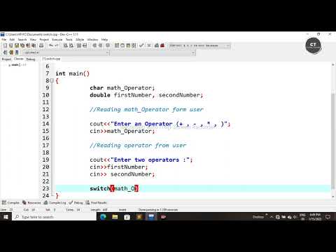 Write C++ program to create calculator using switch Statement