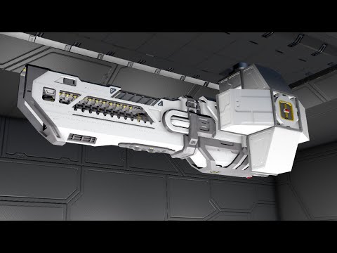 Space Engineers - Interior railgun turret is surprisingly effective