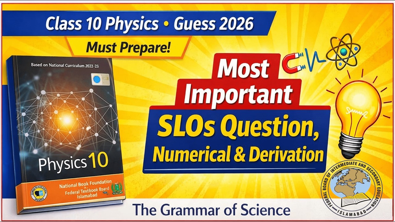 Class 10 Physics Guess Paper 2026 | Important SLOs, Short Questions ...