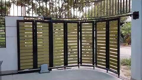 Cổng lùa cong đóng mở tự động tiện lợi và ưu việt nhất