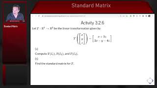 202.3.2.6 A2 The Standard Matrix of a Linear Transformation
