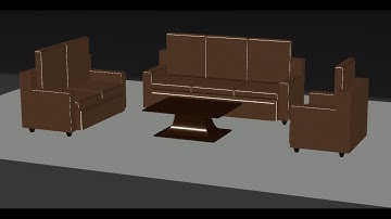 How to make 3D Sofa Set in AutoCAD