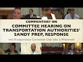 Wisniewski on NJ Transportation Agencies' Preparation, Response to Superstorm Sandy