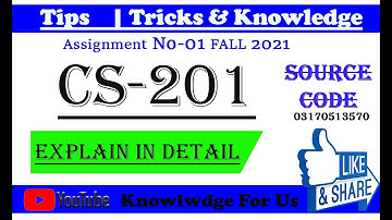 CS201 Assignment 1 Solution Fall 2021 Source File
