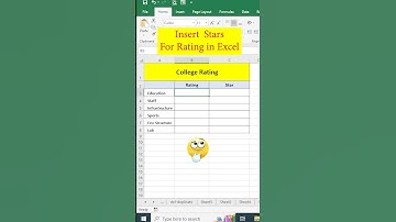 How to insert stars for rating in excel | rept formula #shorts #interviewquestions #viral #excel