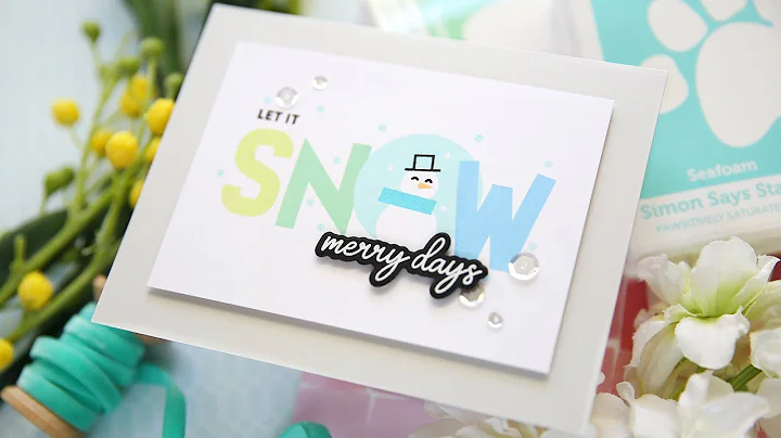 Mask a multi-color sentiment! Holiday card making