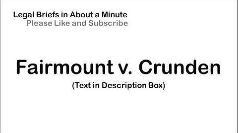 Fairmount Glass Works v. Crunden Martin Woodenware Company - Case Briefs in About a Minute