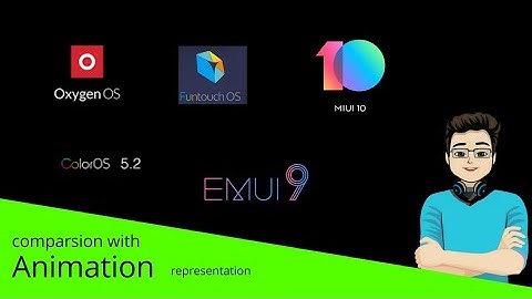 MiUi vs. EMUI vs. color OS vs. Oxygen OS vs. FUNTOUCH OS comparison with animation
