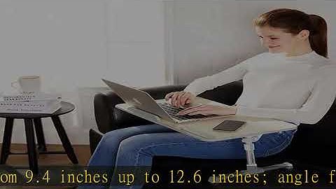 Amazon Basics Adjustable Laptop Tray Table - Lap Desk Fits up to 17-Inch Laptop - Medium