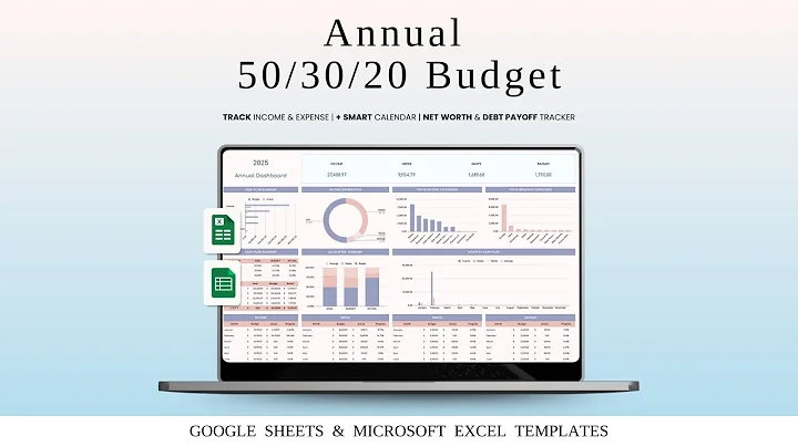 How to Use the Annual 50/30/20 Budget Spreadsheet | Step-by-Step Guide