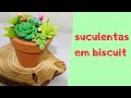 *DIY* suculentas de biscuit- passo a passo