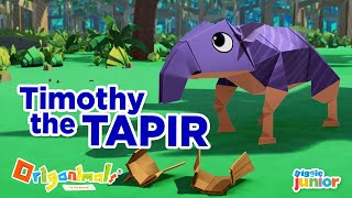 Eps 13. Fun Cartoon For Kids Origanimals Timothy The Tapir Had His Nose Stuck In A Log