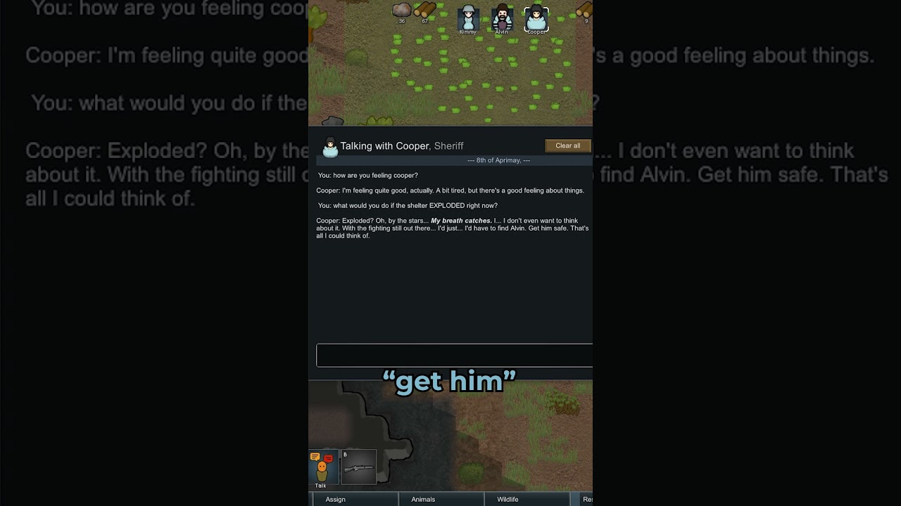 Talk to Colonists in RIMWORLD!