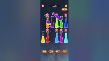 115 lvl color water sort game #colorwatergame #asmr #games #gameout