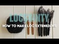 How to make NATURAL looking loc extensions | Locsanity Afro Bulk Hair review