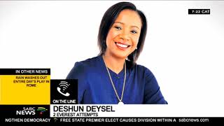 Deshun Deysel on Saray Khumalo summitting Everest