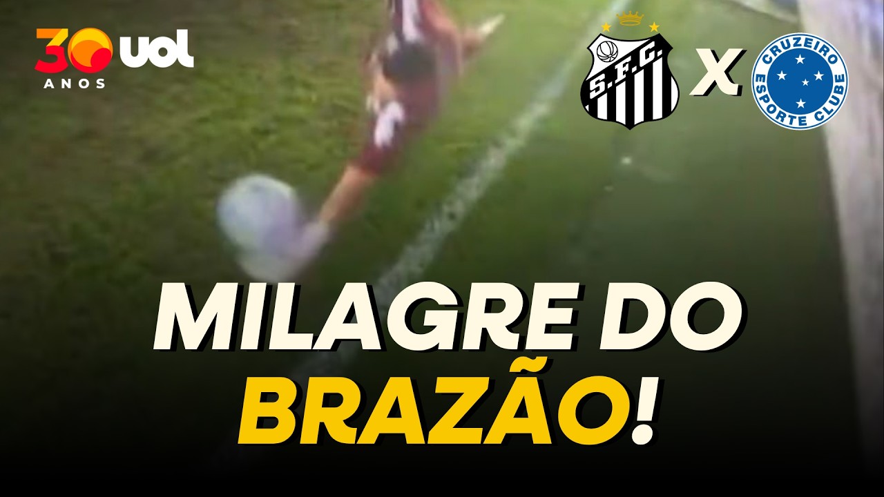 MILAGRE! BRAZÃO FAZ DEFESA ESPETACULAR E EVITA GOL DO CRUZEIRO CONTRA O SANTOS