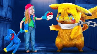 Sad Origin Story Of Pokemon Pikachu! I'm not a monster - music clip! My Pokemon is Missing!
