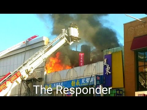 [FDNY] QNS 4 ALARM - 15 STORES (BIG FIRE) & COLLAPSE