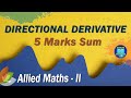 Allied Maths 2 - Directional Derivative - 5 Marks Sum -  Benazir Education